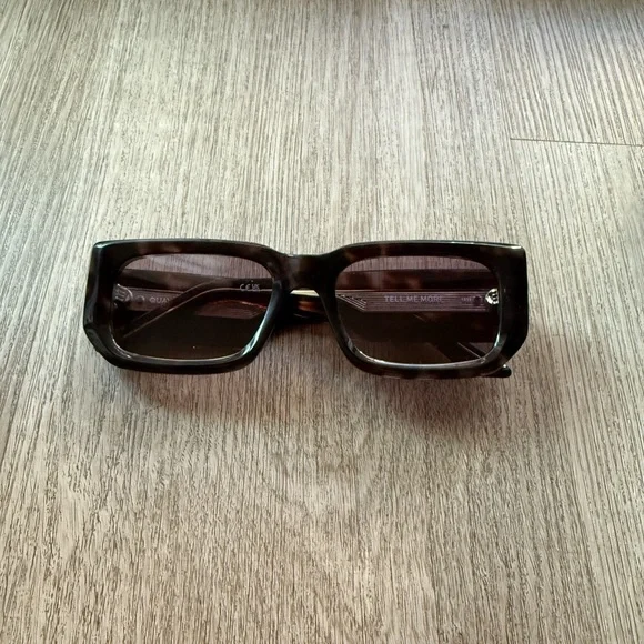 quay australia tell me more tortoise brown modern rectangle retro y2k sunglasses Quay_TellMeMore_CoffeeTortBrow  main image 2